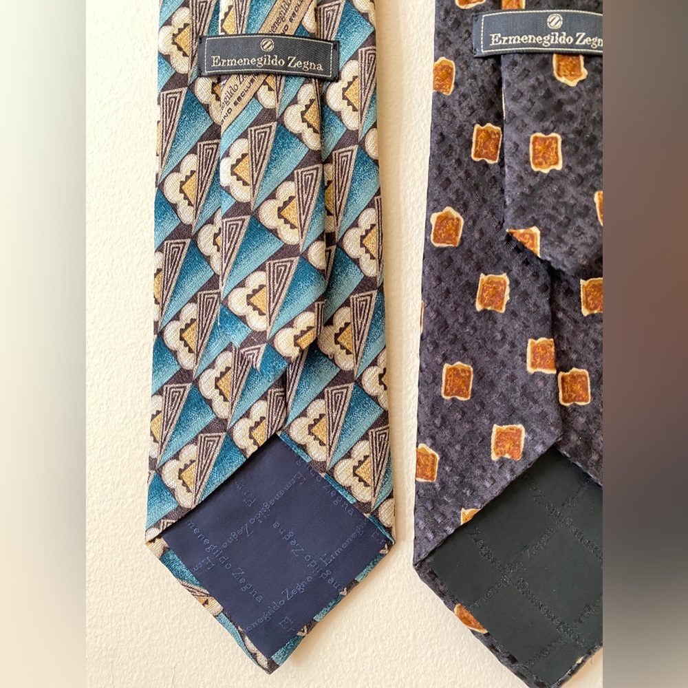 Ermenegildo Zegna Silk Tie Made in Italy pack of three - Picture 9 of 17